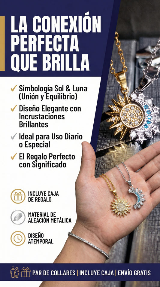 Collar para parejas Sol & Luna